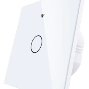 Egy gombos fehér elemes érintőkapcsoló RF transzmitter MOES kapcsolókhoz (SYT-C01-W)